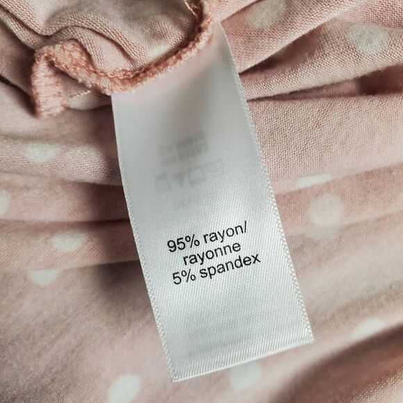 Maurice 24/7 Comfort Apparel Women’s Pink White Polka Dot Tee Size M - Picture 7 of 8